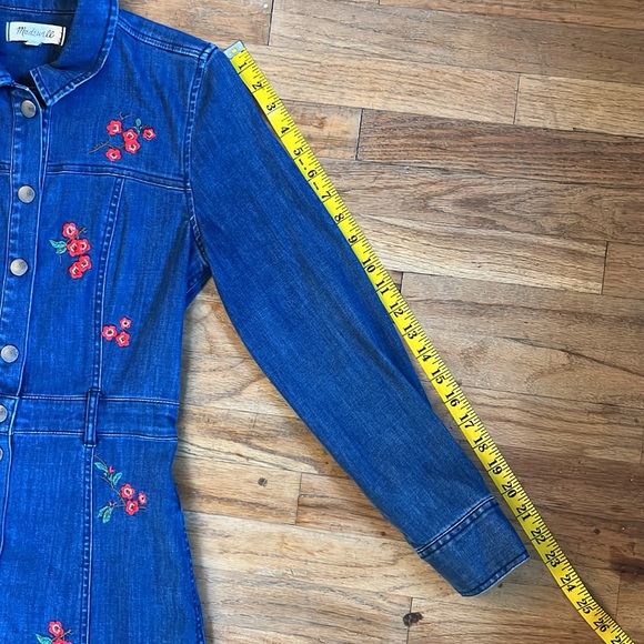 Madewell Cherry Blossom Denim Dress - Picture 9 of 11